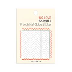 Дизайн ногтей The Saem Наклейки French Nail Guide Sticker 02 (Цвет 02 Love variant_hex_name EFEEEF)