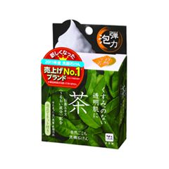 Мыло Cow Brand (Gyunyu Sekken) Shizen Gokochi Green Tea Facial Soap (Объем 80 г)