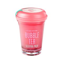 Ночная маска Etude House Bubble Tea Sleeping Pack Strawberry (Объем 100 г)