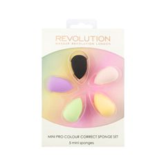 Спонжи и аппликаторы Makeup Revolution Набор спонжей Mini Pro Colour Correct Sponge Set