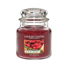 Ароматическая свеча Yankee Candle Black Cherry Medium Jar Candle (Объем 411 г)