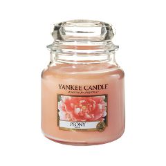 Ароматическая свеча Yankee Candle Peony Medium Jar Candle (Объем 411 г)