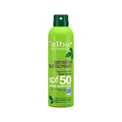 Защита от солнца Alba Botanica Sensitive Fragrance Free Clear Spray Sunscreen SPF50 (Объем 177 мл)