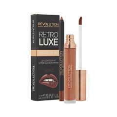 Жидкая помада Makeup Revolution Набор для макияжа губ Retro Luxe Kits Matte Noble (Цвет Noble variant_hex_name AF7863)