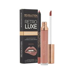 Жидкая помада Makeup Revolution Набор для макияжа губ Retro Luxe Kits Matte Reign (Цвет Reign  variant_hex_name D89B88)