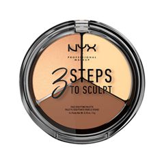 Для лица NYX Professional Makeup 3 Steps To Sculpt Face Sculpting Palette 02 (Цвет 02 Light variant_hex_name FDD8A1)