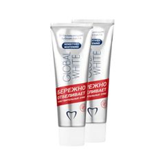 Зубная паста Global White Набор Sensitive+Whitening (Объем 2х100 мл)