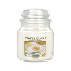 Ароматическая свеча Yankee Candle Spiced White Cocoa Medium Jar Candle (Объем 411 г)