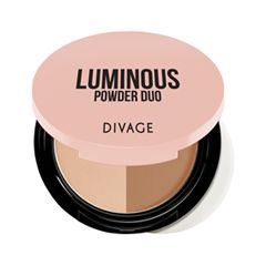 Компактная пудра Divage Luminous Powder Duo 02 (Цвет 02 variant_hex_name 9D6743)