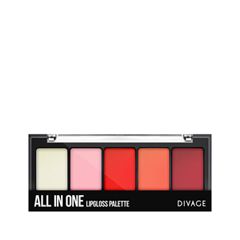 Для губ Divage All in One Lipgloss Palette (Цвет 01 variant_hex_name F53532)