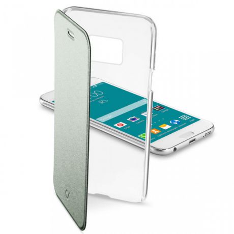 Чехол для Samsung Galaxy S6 Cellular Line CLEARBOOKGALS6G Green/Transparent