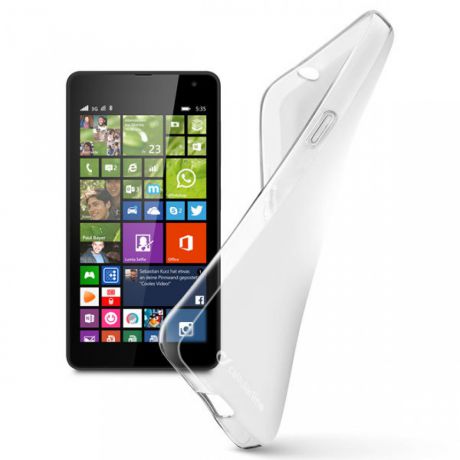 Чехол для Lumia 535 Cellular Line SHAPECL535T Transparent