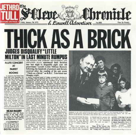 Виниловая пластинка Jethro Tull Thick As A Brick