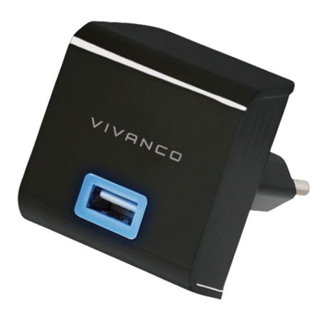 Сетевое зарядное устройство Vivanco 35586 Black