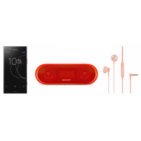 Набор Sony Xperia XZ1 Compact 4G 32Gb Black Смартфон + Колонка портативная SRS-XB20 Red + Гарнитура беспроводная STH32 Pink