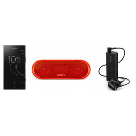Набор Sony Xperia XZ1 Compact 4G 32Gb Black Смартфон + Колонка портативная SRS-XB20 Red + Гарнитура беспроводная SBH56 Black