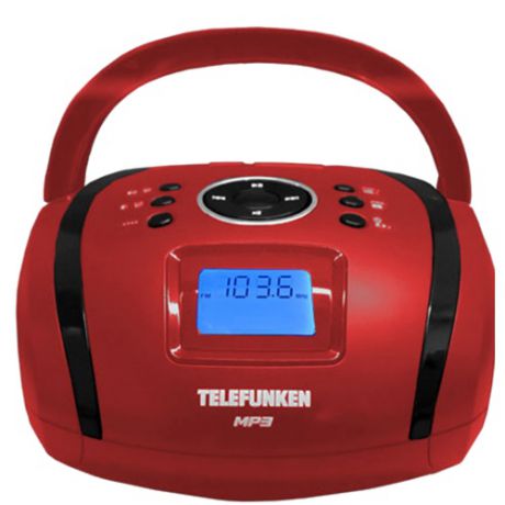 Радиомагнитола Telefunken TF-SRP3449 Red/Black