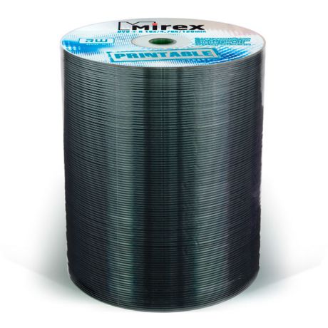 DVD+R диск Mirex 4.7Gb 16x Shrink 100 шт. Printable (209751)