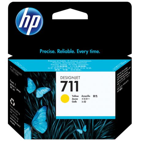 Картридж для струйного принтера HP Designjet 711 Yellow (CZ132A)