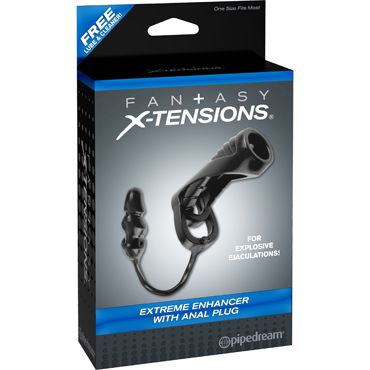 Pipedream Fantasy X-tensions Extreme Enhancer with Anal Plug Насадка на пенис с анальной пробкой