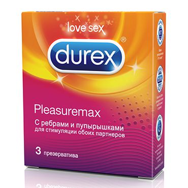 Durex Pleasuremax Презервативы с кольцами и пупырышками