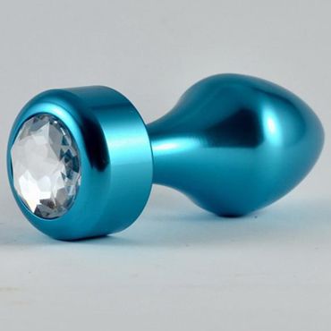 Love Toys Aluminium Blue Diamond Анальная пробка с кристаллом
