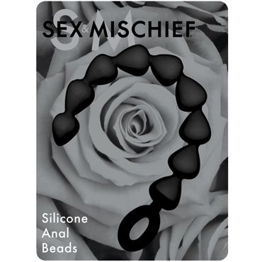 Sex & Mischief Black Silicone Anal Beads Анальные шарики