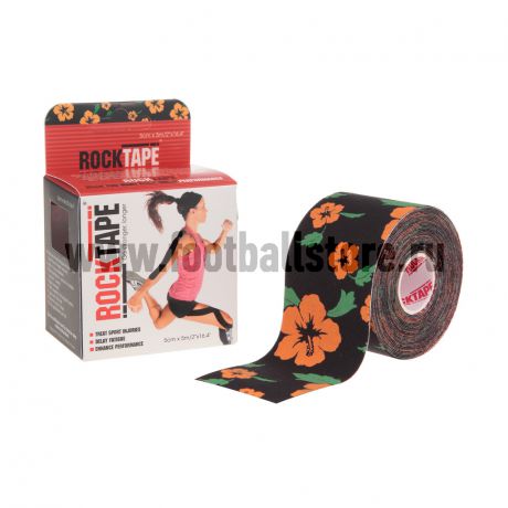 Медицина Rocktape Тейп Rocktape, design, черный с желтыми цветами 5см х 5м