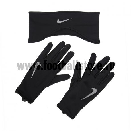 Повязки Nike Набор для бега женский (перчатки + повязка) Nike Dry Fit N.RC.03.001.SL