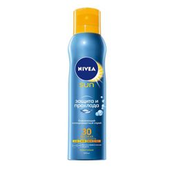 NIVEA Освежающий солнцезащитный спрей "Защита и прохлада" СЗФ 30 200 мл