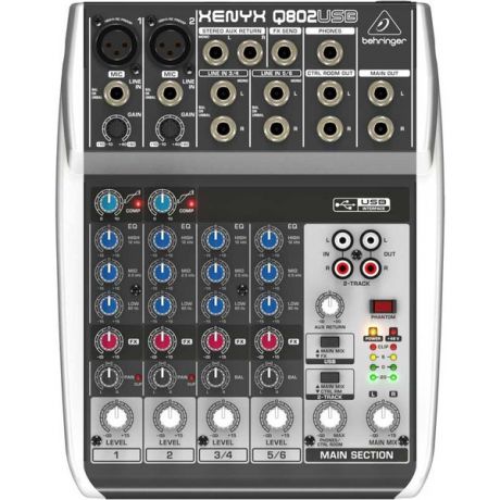 Аналоговый микшерный пульт Behringer XENYX Q802USB