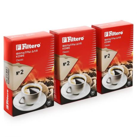 фильтры для кофеварок Filtero Classic №2, 240 фильтров