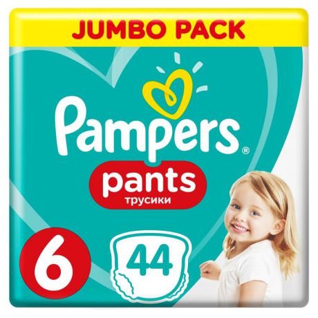 Трусики Pampers Pants 15+ кг, размер 6, 44 шт.