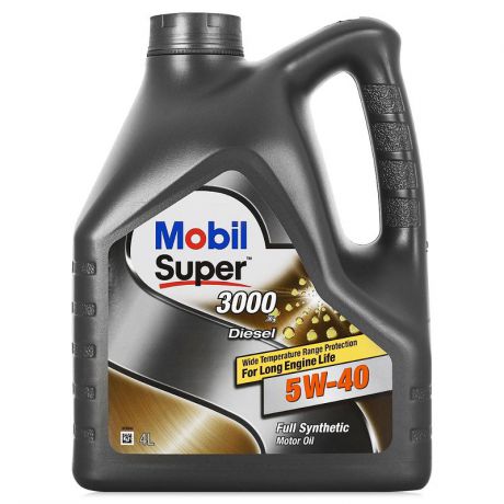 Моторное масло Mobil SUPER 3000 X1 DIESEL 5W-40, 4 л, синтетическое