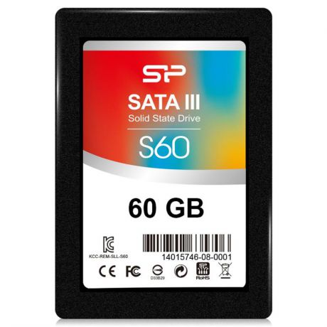 жесткий диск SSD 60ГБ, Silicon Power Slim S60, SP060GBSS3S60S25