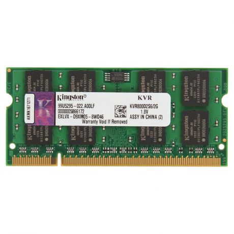 SO-DIMM DDR2, 2ГБ, Kingston, KVR800D2S6/2G