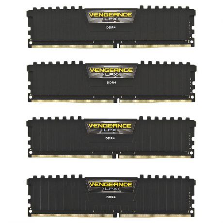 DIMM DDR4, 32ГБ (4x8ГБ), Corsair Vengeance LPX black, CMK32GX4M4A2666C16