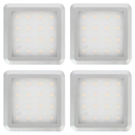 Комплект светильников Apeyron теплый белый (квадратный накладной)