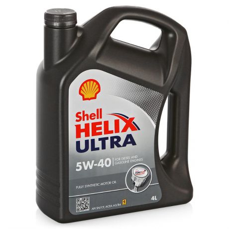 Моторное масло Shell Helix Ultra 5W-40, 4 л, синтетическое