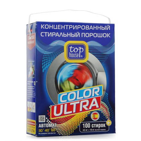 Стиральный порошок-концентрат Top House Color Ultra, автомат, 4.5 кг