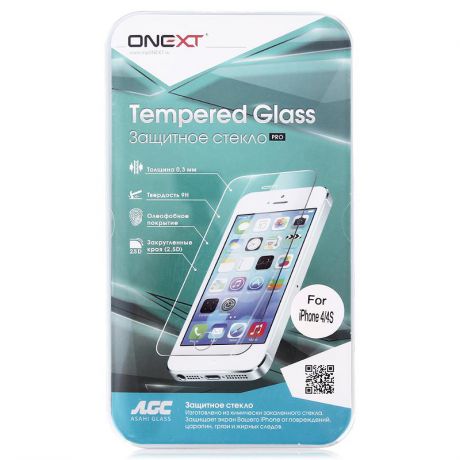 Защитное стекло Onext для Apple iPhone 4 / 4S, прозрачное