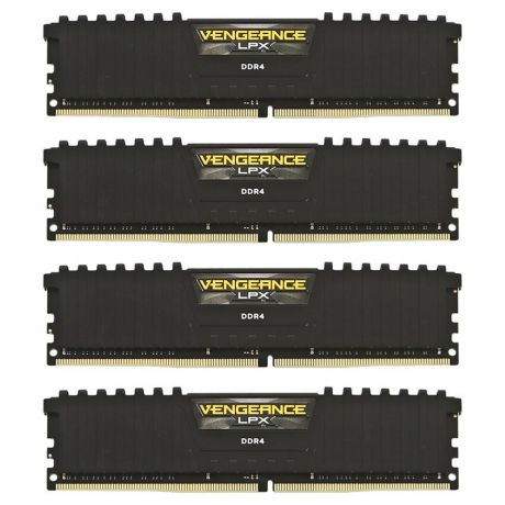 DIMM DDR4, 32ГБ (4x8ГБ), Corsair Vengeance LPX black, CMK32GX4M4A2400C16