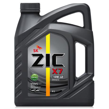 Моторное масло ZIC X7 DIESEL 10W-40 4л синтетическое