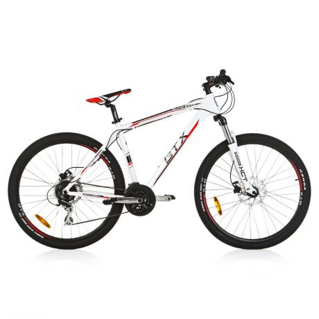 Велосипед GTX ALPIN 2000, колеса 27.5", рама 19", 24 скорости, белый/красный