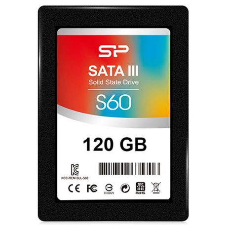 жесткий диск SSD 120ГБ, Silicon Power Slim S60, SP120GBSS3S60S25