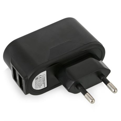 Сетевое зарядное устройство Prime Line, 2.1A, 2 USB, черный