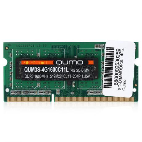 SO-DIMM DDR3L, 4ГБ, Qumo