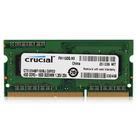 SO-DIMM DDR3L 4ГБ, Crucial CT51264BF160B(J)