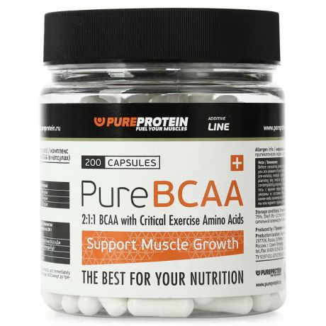 Аминокислоты BCAA Pure Protein, 200 капс
