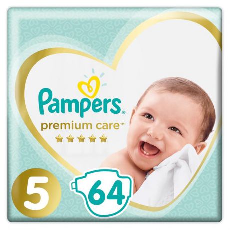 Подгузники Pampers Premium Care 5 (11+ кг), 64 шт